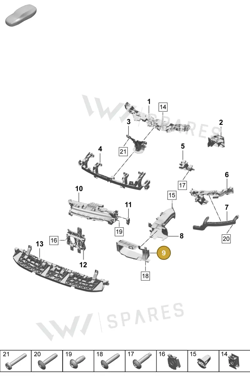 95C805639 — Porsche Macan (2024-2024) diagram p61802100, position 9