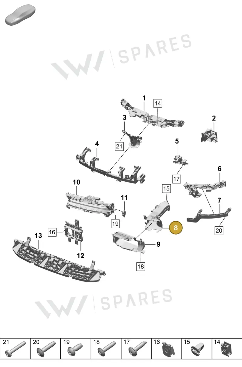 95C805825 — Porsche Macan (2024-2024) diagram p61802100, position 8