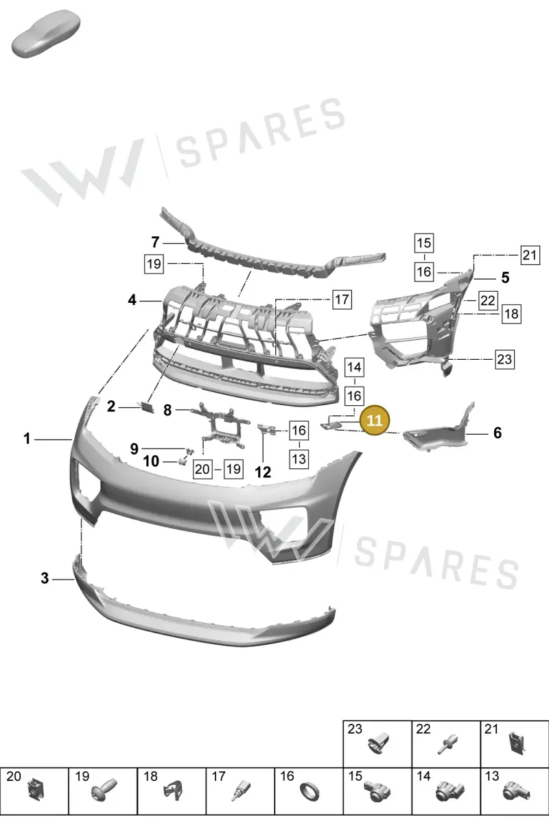 95C807130 — Porsche Macan (2024-2024) diagram p61802000, position 11
