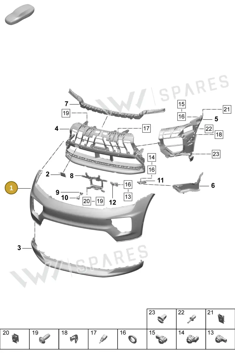 95C807822B — Porsche Macan (2024-2024) diagram p61802000, position 1