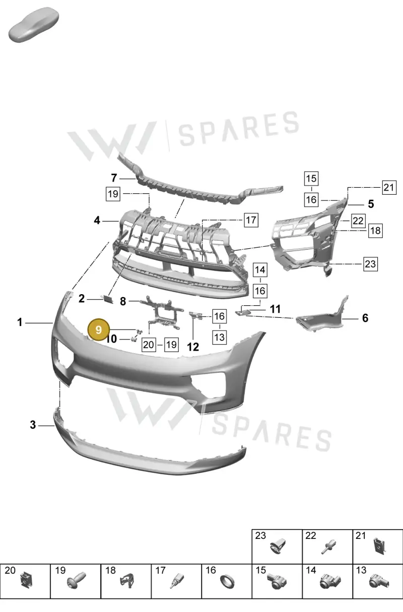 95C807997 — Porsche Macan (2024-2024) diagram p61802000, position 9