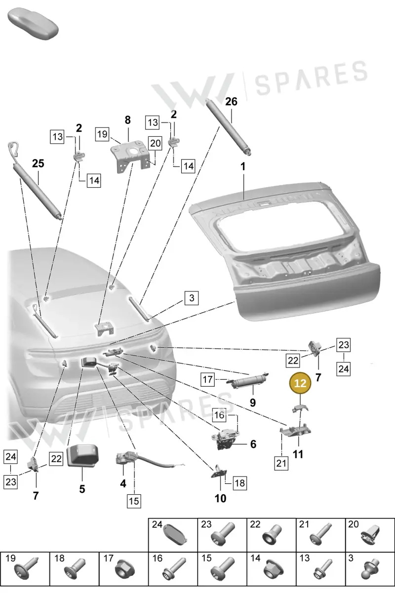 95C813193 — Porsche Macan (2024-2024) diagram p61803100, position 12
