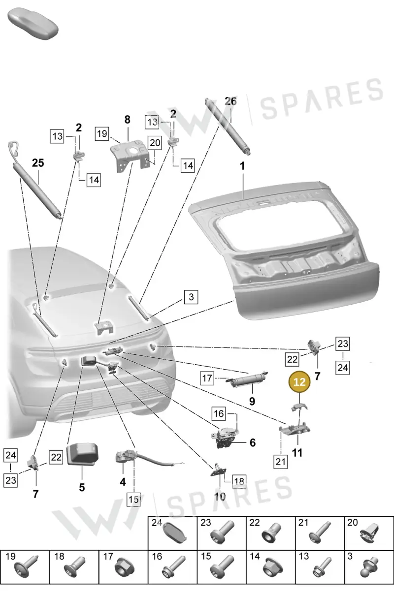 95C813194 — Porsche Macan (2024-2024) diagram p61803100, position 12