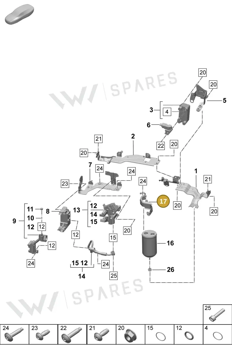 95C816594A — Porsche Macan (2024-2024) diagram p61814420, position 17