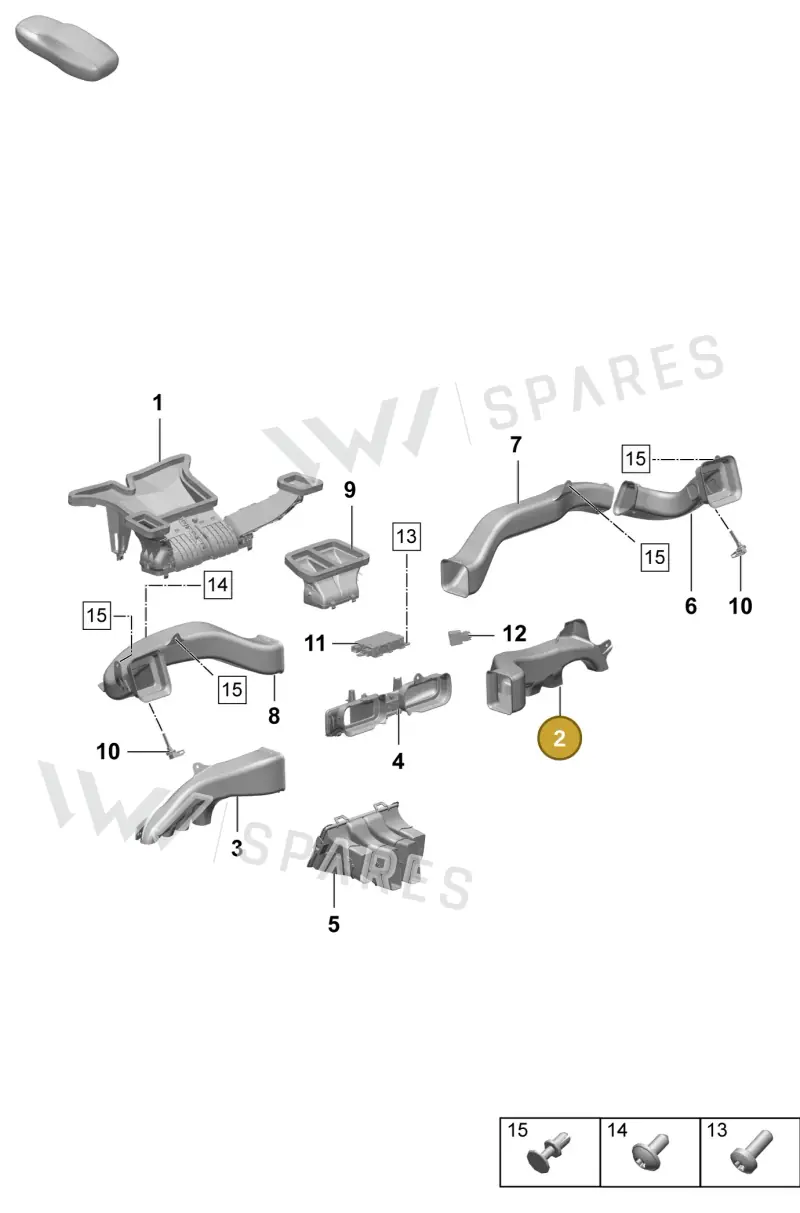 95C819151A — Porsche Macan (2024-2024) diagram p61813100, position 2