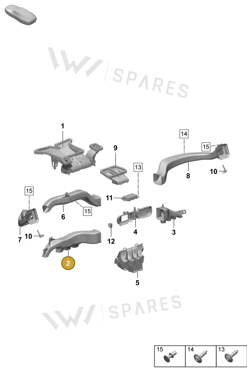 95C819151B — Porsche Macan (2024-2024) diagram p61813100, position 2