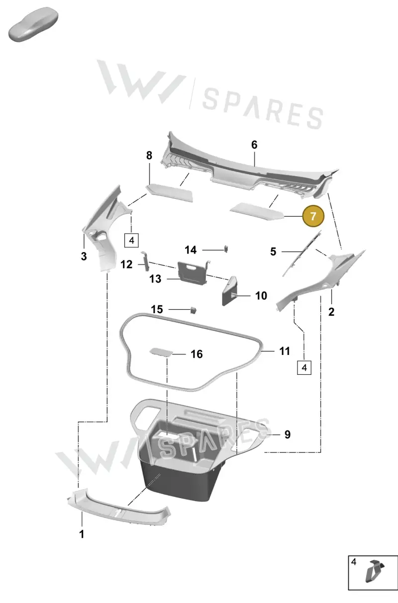 95C819422OK1 — Porsche Macan (2024-2024) diagram p61807000, position 7