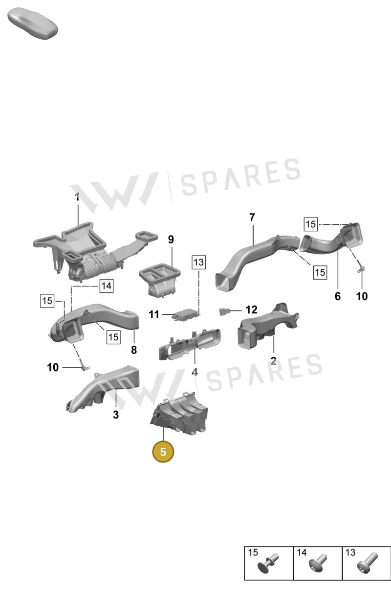 95C819513A — Porsche Macan (2024-2024) diagram p61813100, position 5