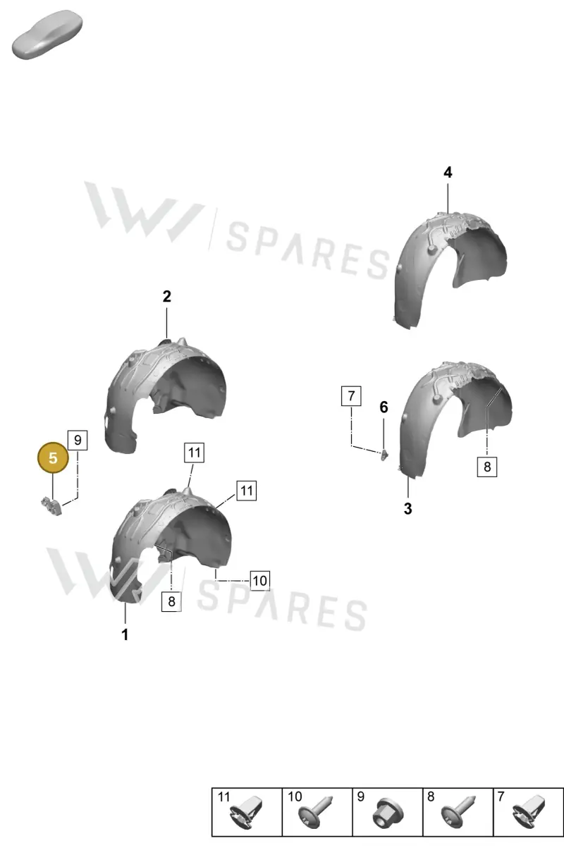 95C821237 — Porsche Macan (2024-2024) diagram p61801750, position 5
