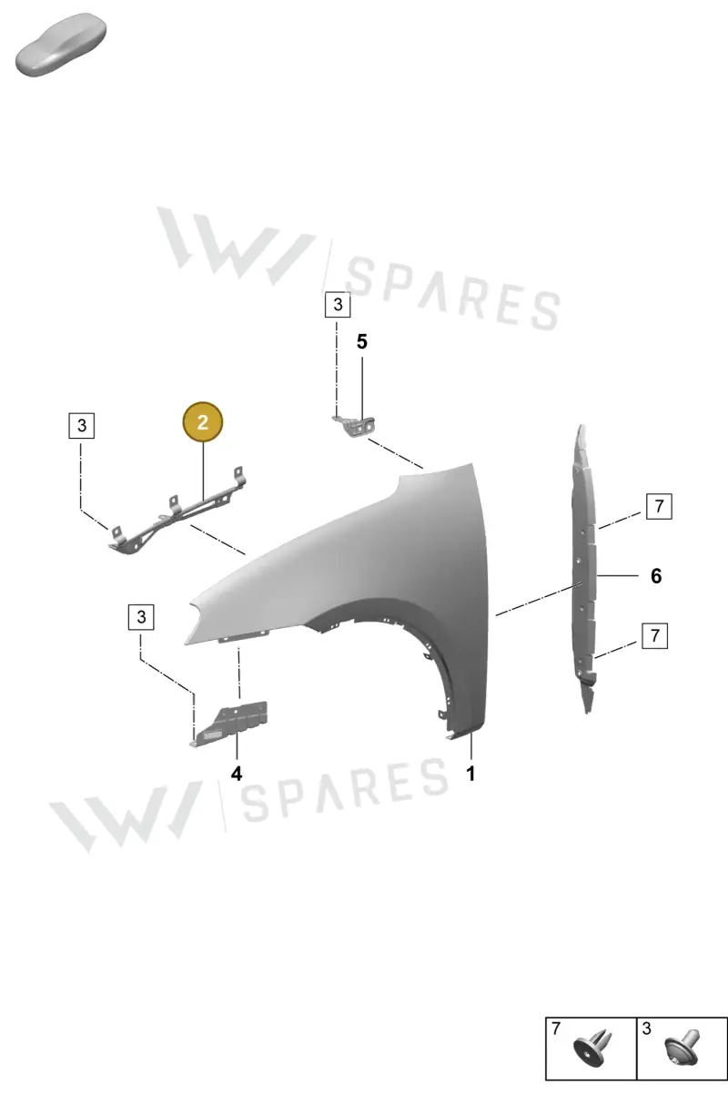 95C821434YGRV — Porsche Macan (2024-2024) diagram p61801400, position 2
