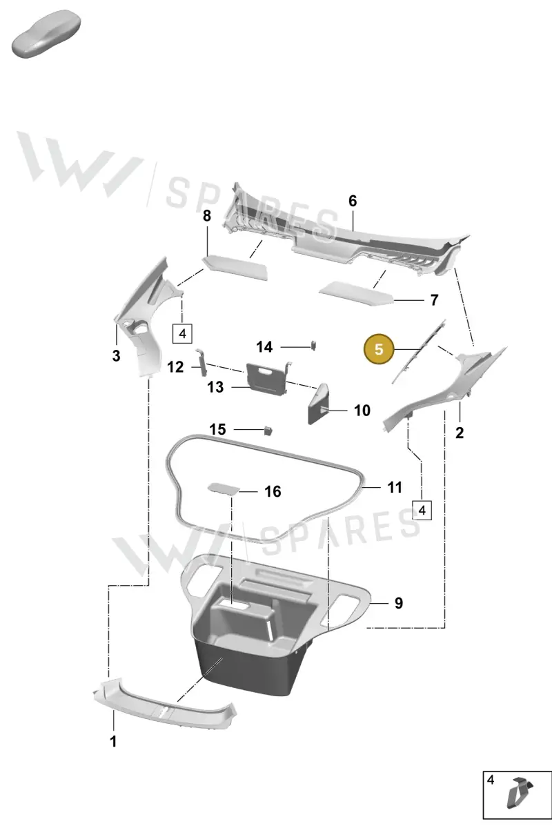 95C821944OK1 — Porsche Macan (2024-2024) diagram p61807000, position 5