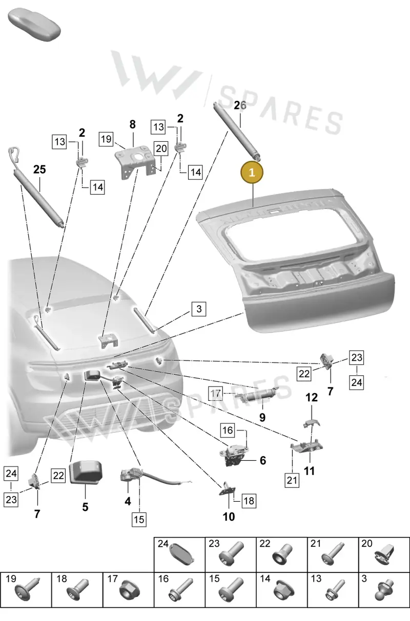95C827025BYGRV — Porsche Macan (2024-2024) diagram p61803100, position 1