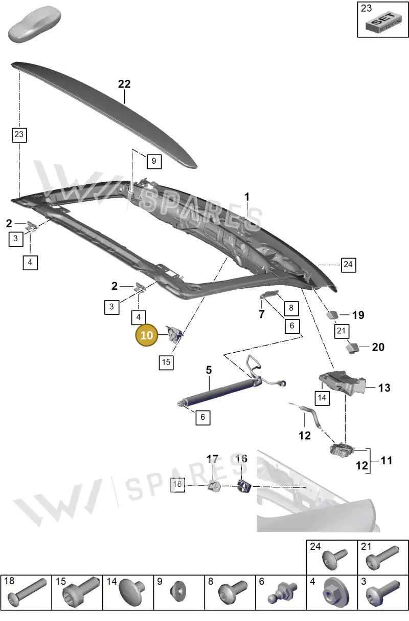 95C827447A — Porsche Panamera (2023-2025) diagram p62803100, position 10