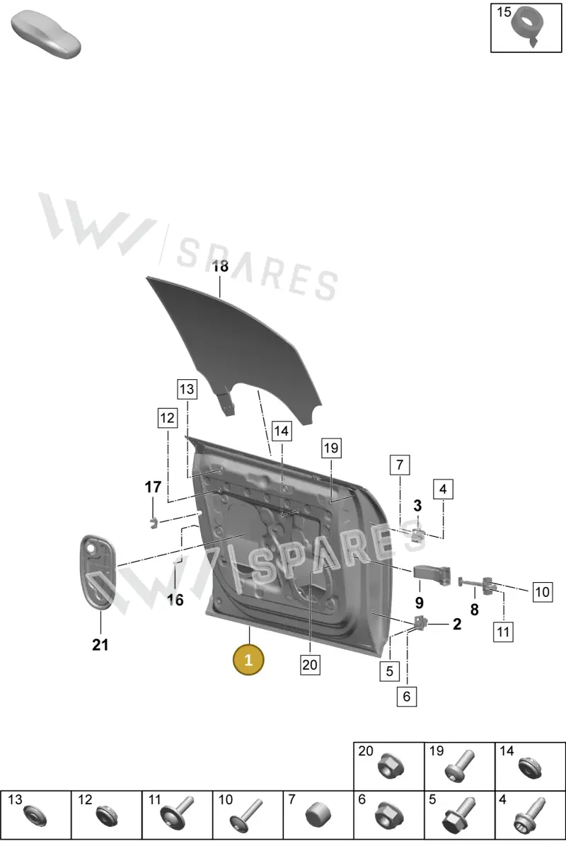 95C831052YGRV — Porsche Macan (2024-2024) diagram p61804000, position 1
