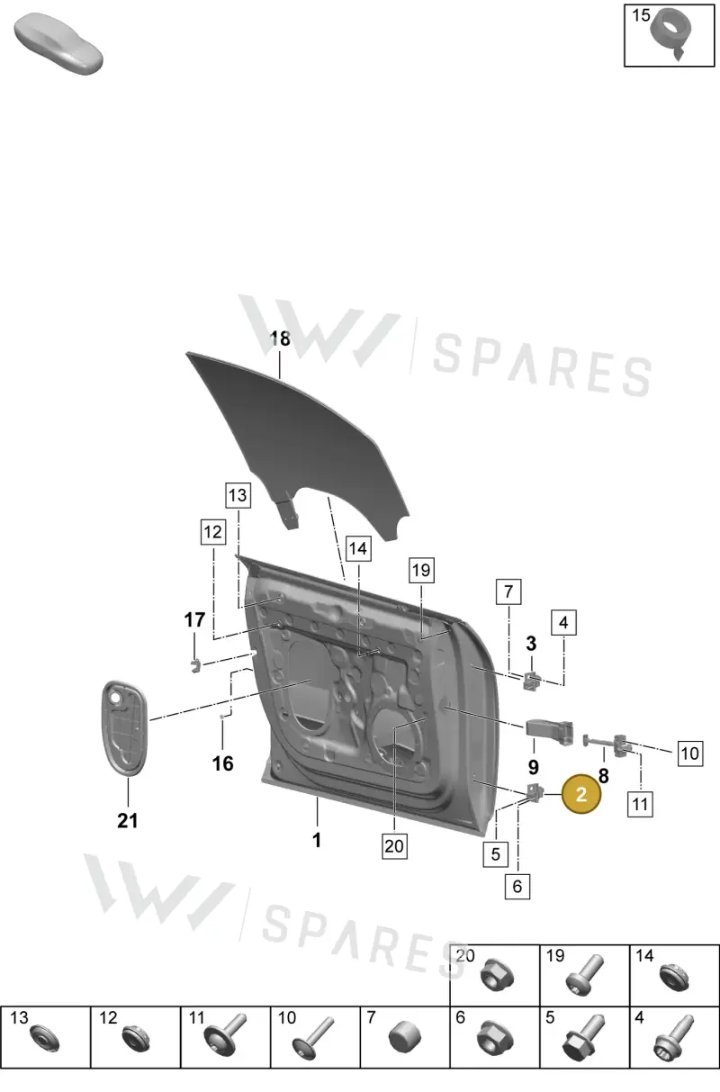 95C831401 — Porsche Macan (2024-2024) diagram p61804000, position 2