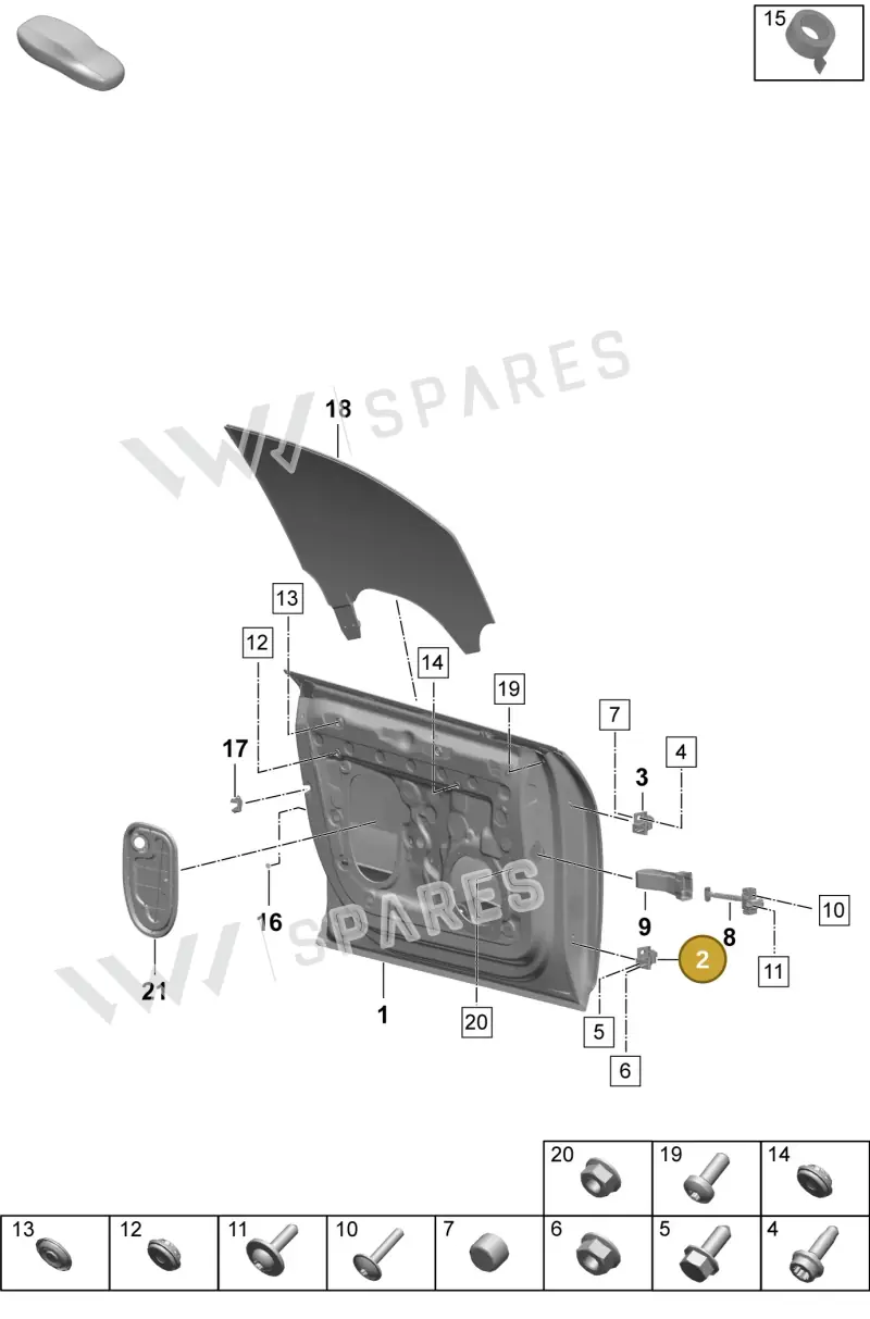 95C831402 — Porsche Macan (2024-2024) diagram p61804000, position 2
