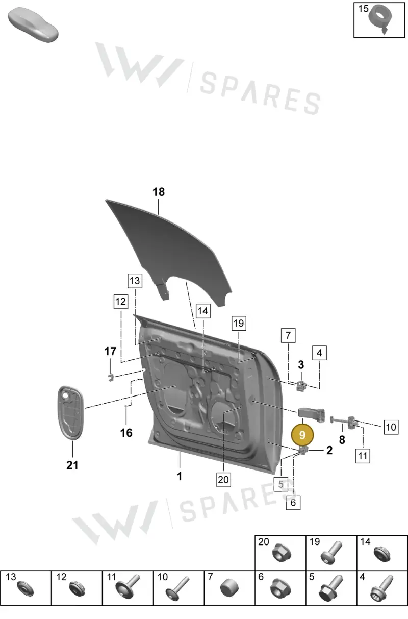 95C837267 — Porsche Macan (2024-2024) diagram p61804000, position 9
