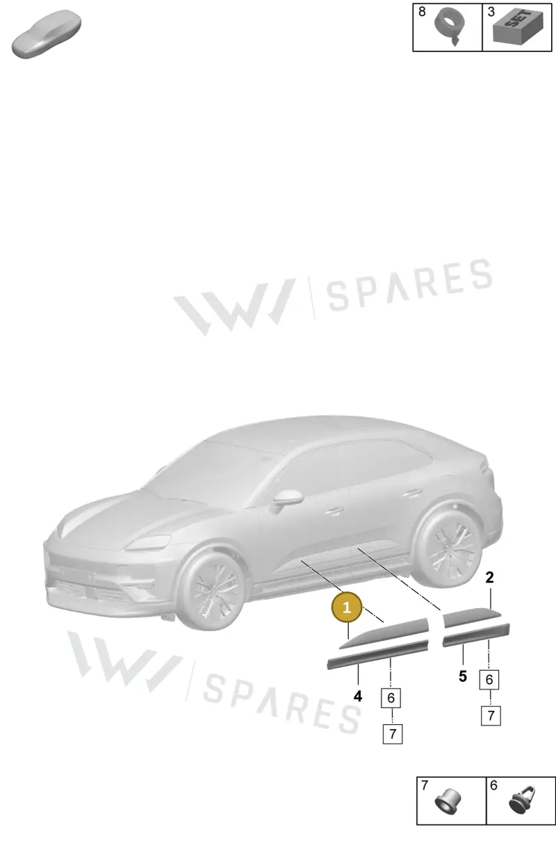 95C837899GYOK1 — Porsche Macan (2024-2024) diagram p61810350, position 1