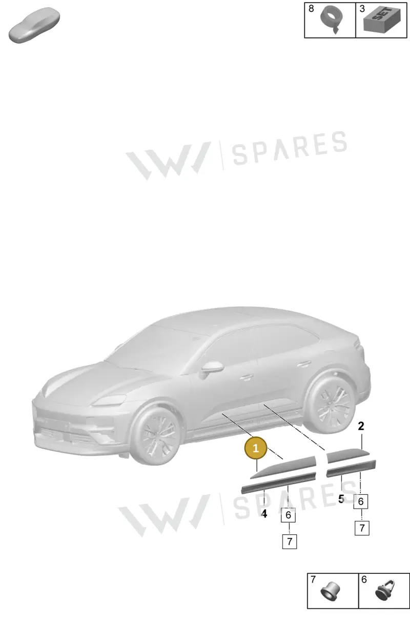 95C837899HYG2X — Porsche Macan (2024-2024) diagram p61810350, position 1