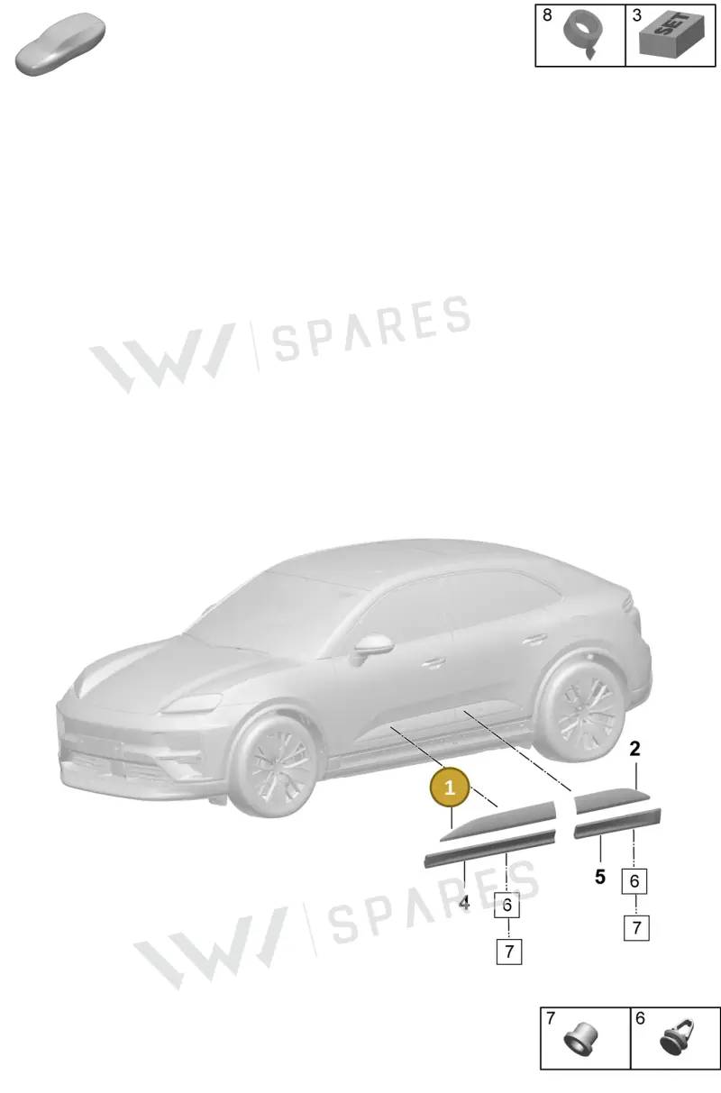 95C837901Y — Porsche Macan (2024-2024) diagram p61810350, position 1