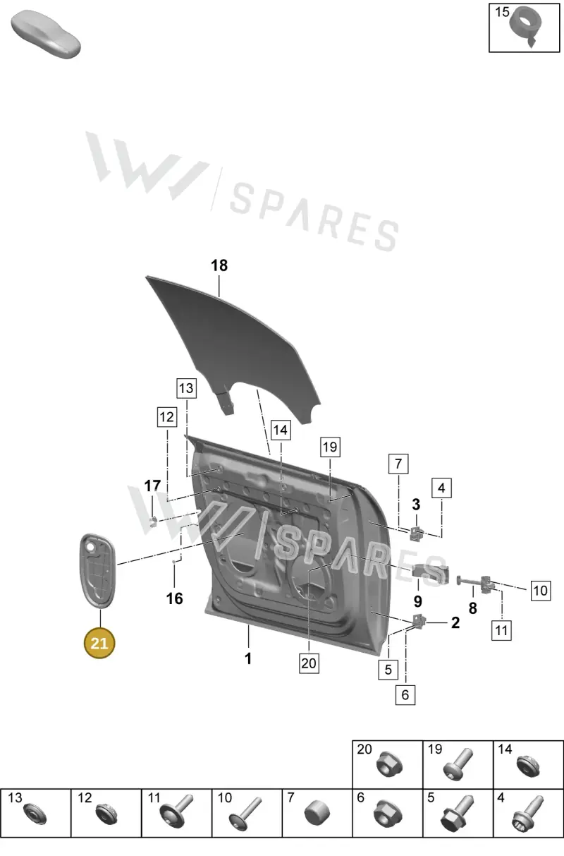 95C837916A — Porsche Macan (2024-2024) diagram p61804000, position 21