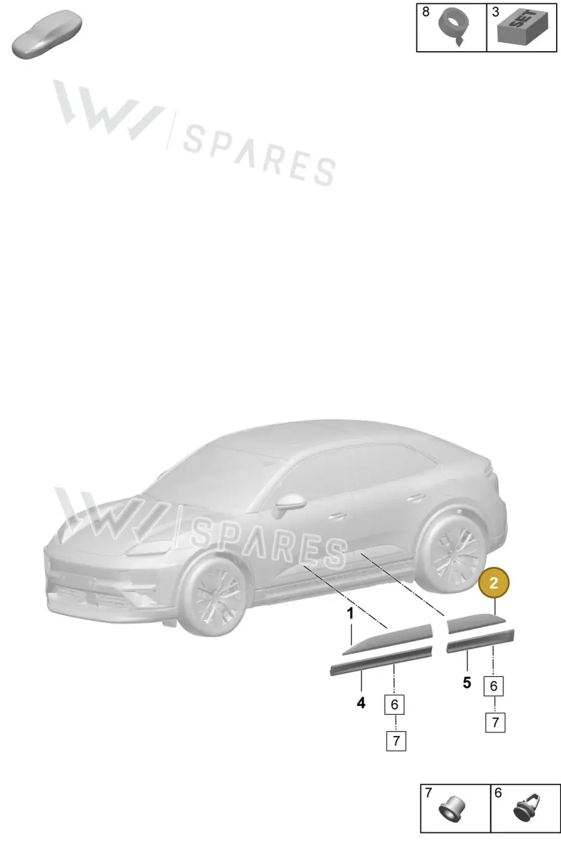 95C839899HYG2X — Porsche Macan (2024-2024) diagram p61810350, position 2