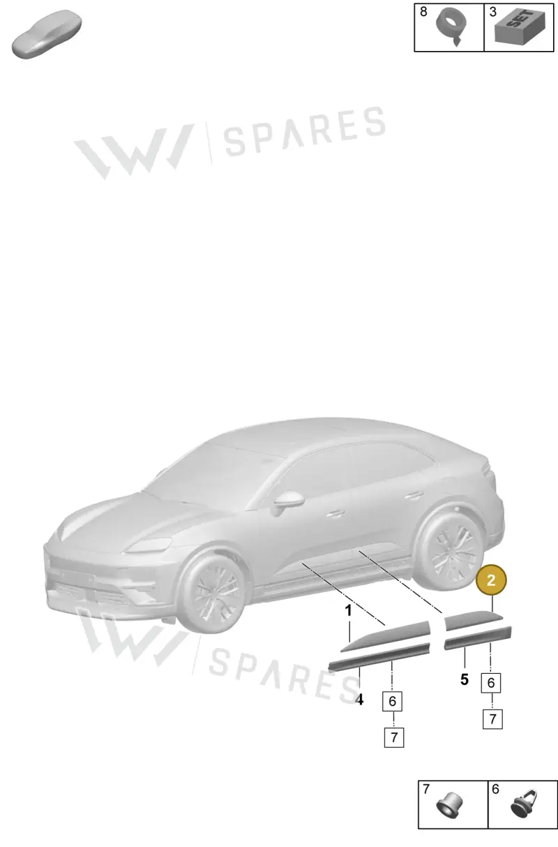 95C839901Y — Porsche Macan (2024-2024) diagram p61810350, position 2