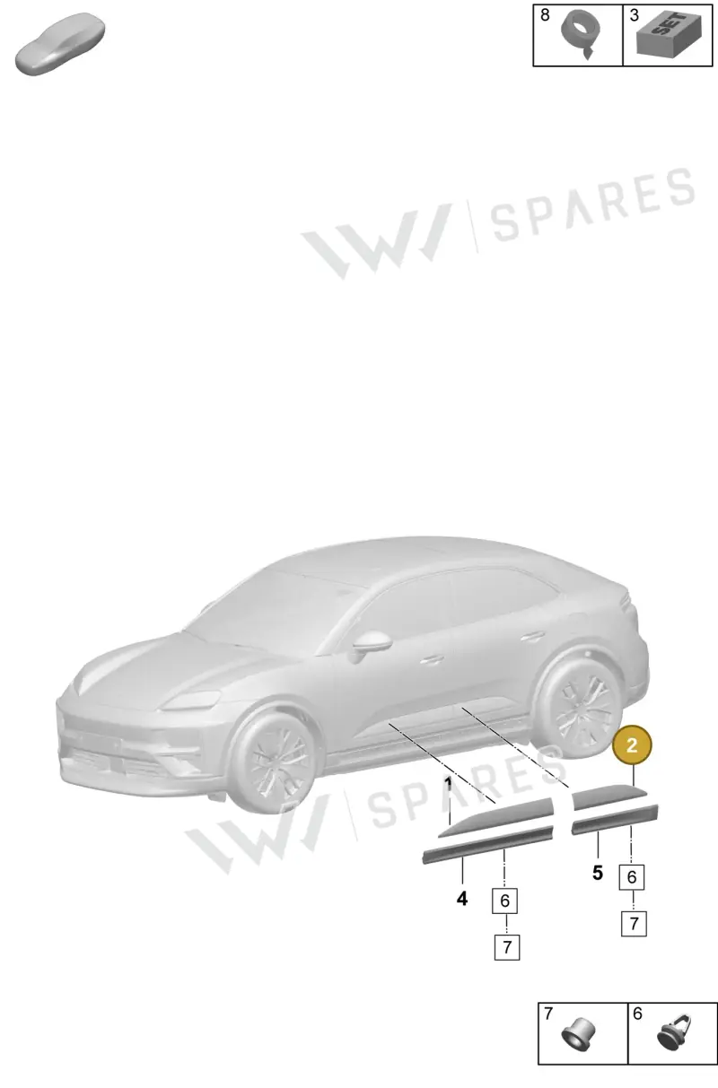 95C839902Y — Porsche Macan (2024-2024) diagram p61810350, position 2