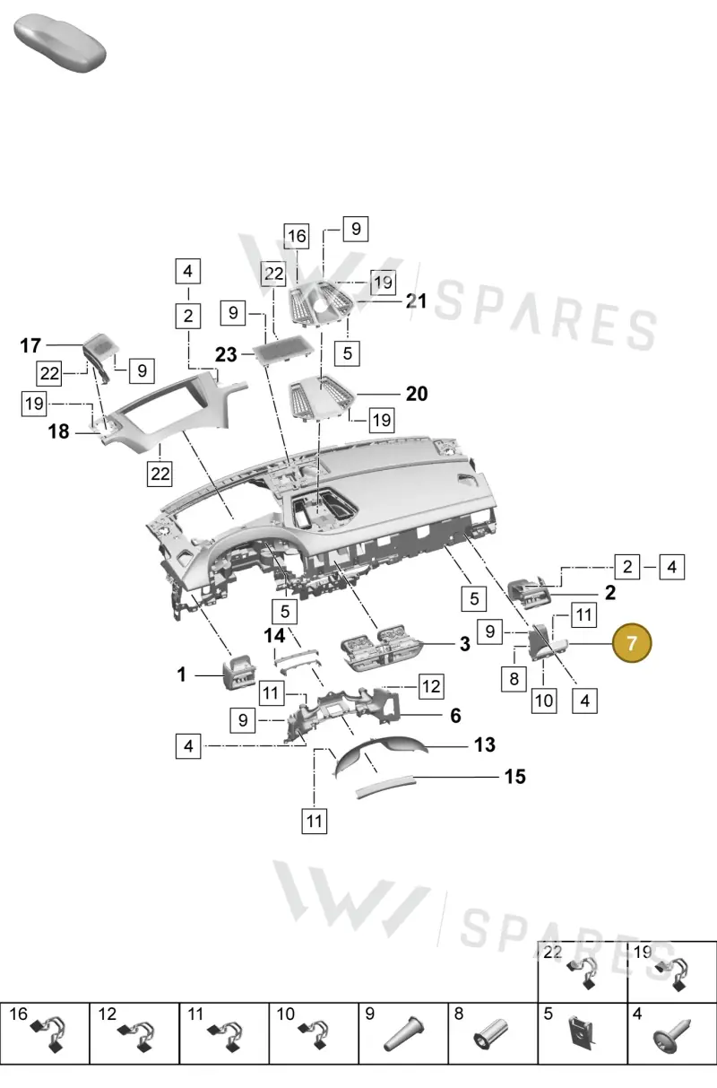 95C853328BLK — Porsche Macan (2024-2024) diagram p61809050, position 7