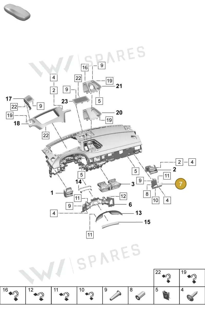 95C853329BLK — Porsche Macan (2024-2024) diagram p61809050, position 7