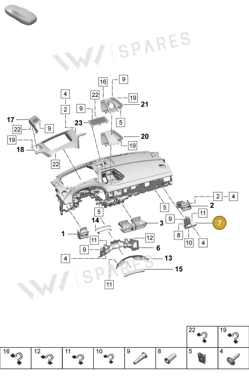 95C853330BLK — Porsche Macan (2024-2024) diagram p61809050, position 7