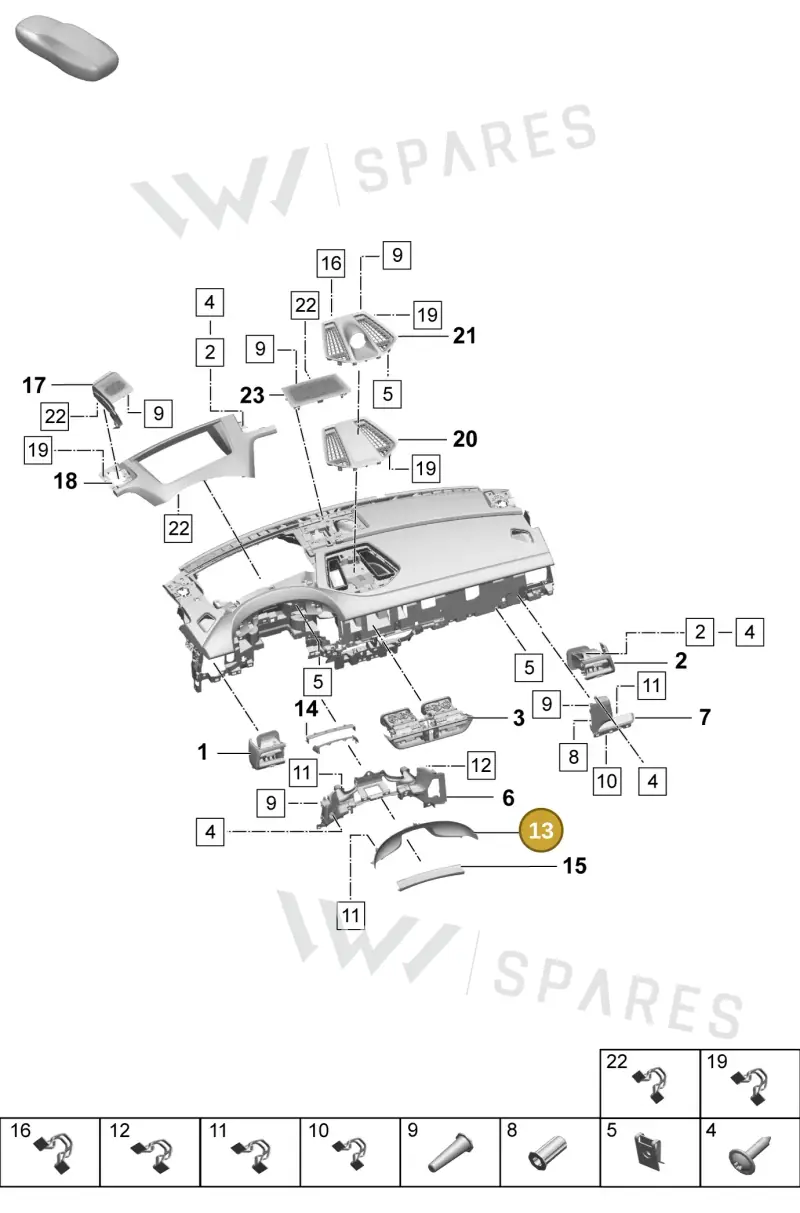 95C857053ABLK — Porsche Macan (2024-2024) diagram p61809050, position 13