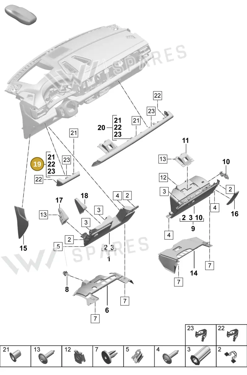 95C857503DOT2 — Porsche Macan (2024-2024) diagram p61809100, position 19