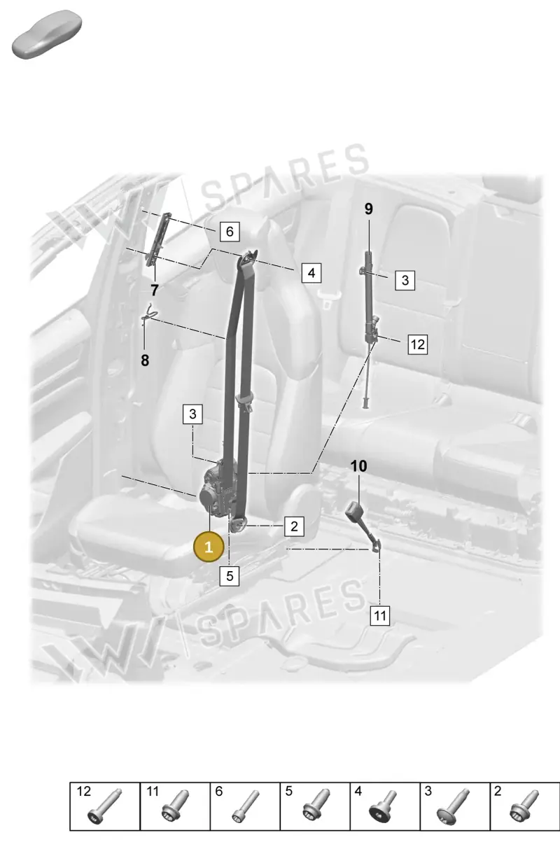 95C857705COO3 — Porsche Macan (2024-2024) diagram p61812000, position 1