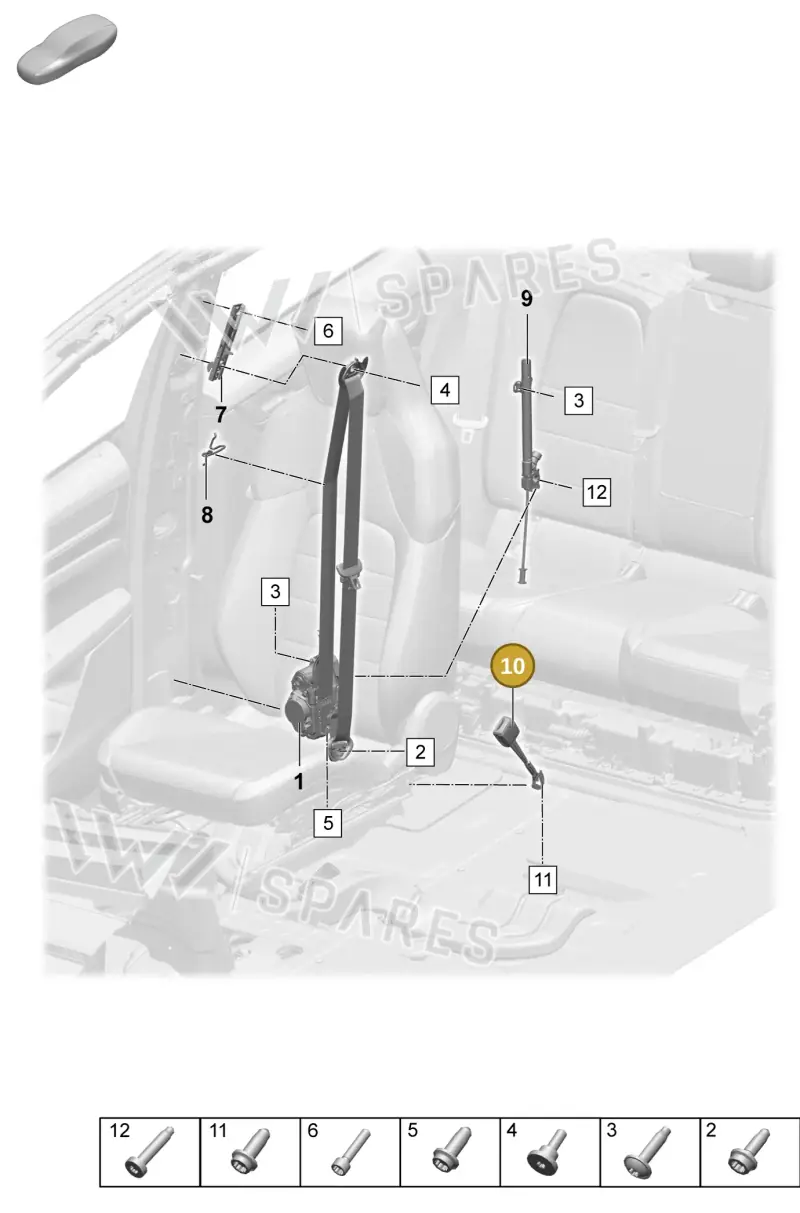 95C857755A — Porsche Macan (2024-2024) diagram p61812000, position 10