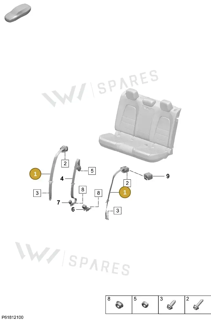 95C857806AHCP — Porsche Macan (2024-2024) diagram p61812100, position 1
