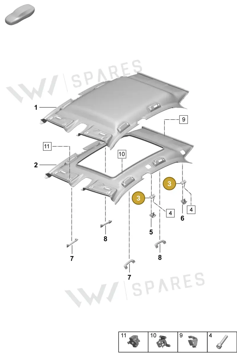 95C861687A — Porsche Macan (2024-2024) diagram p61807300, position 3