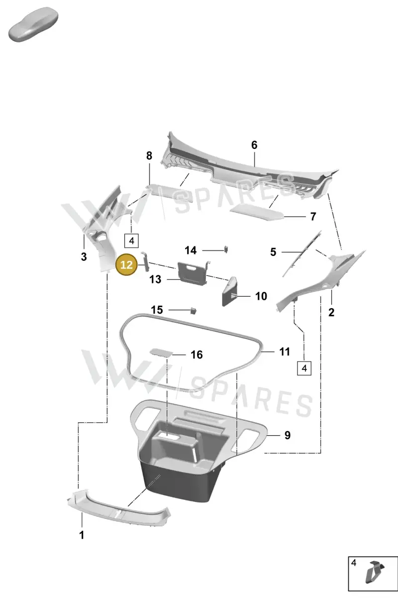 95C863141AOK1 — Porsche Macan (2024-2024) diagram p61807000, position 12