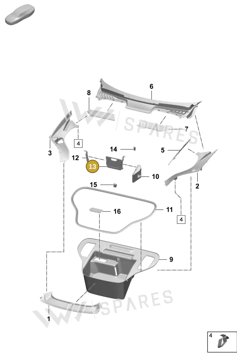 95C863173OK1 — Porsche Macan (2024-2024) diagram p61807000, position 13