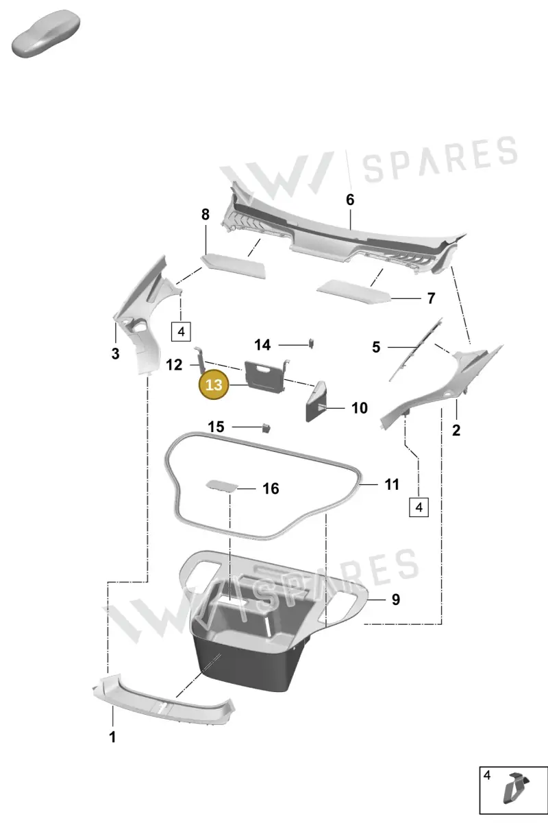 95C863174OK1 — Porsche Macan (2024-2024) diagram p61807000, position 13