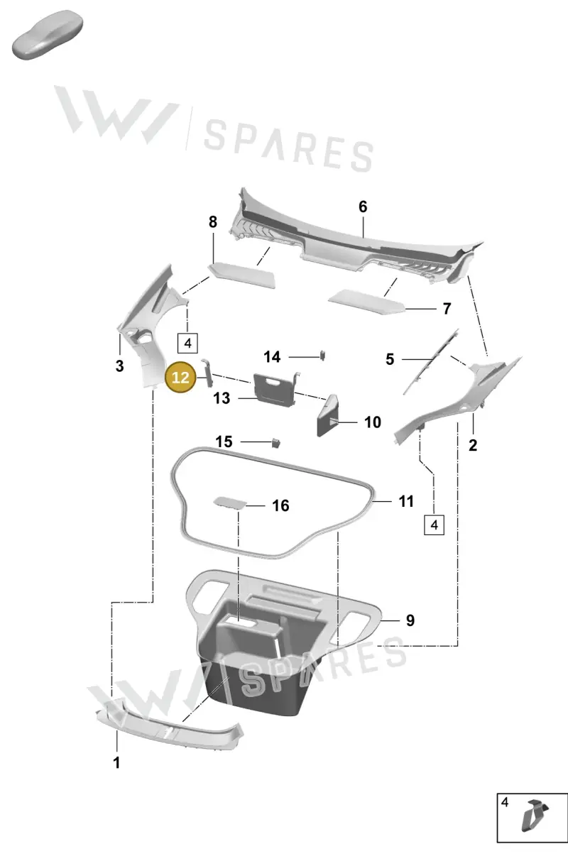 95C863203AOK1 — Porsche Macan (2024-2024) diagram p61807000, position 12