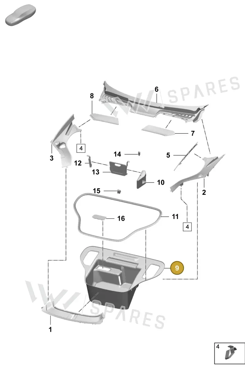 95C863362ABLK — Porsche Macan (2024-2024) diagram p61807000, position 9