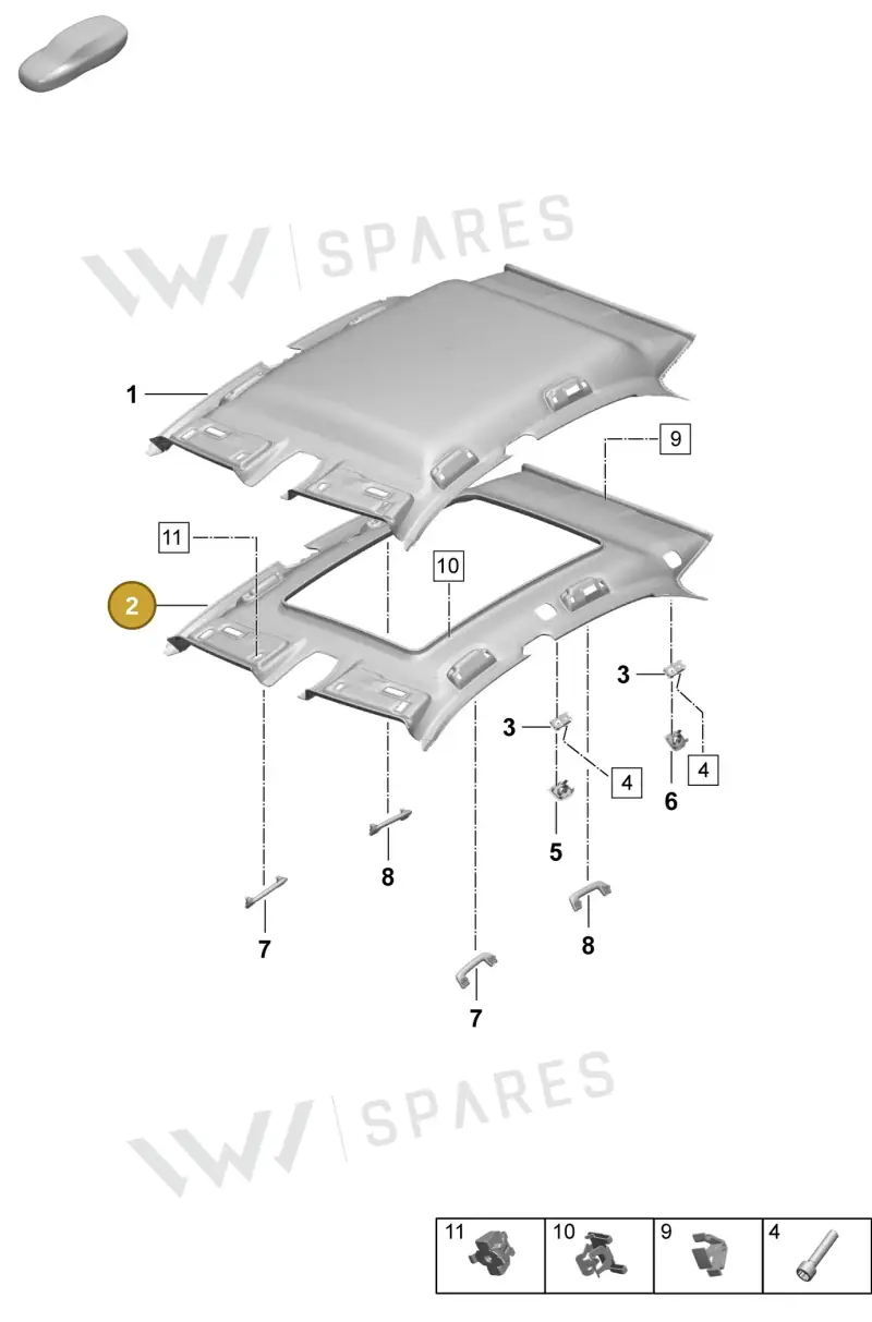 95C867501AFBLK — Porsche Macan (2024-2024) diagram p61807300, position 2