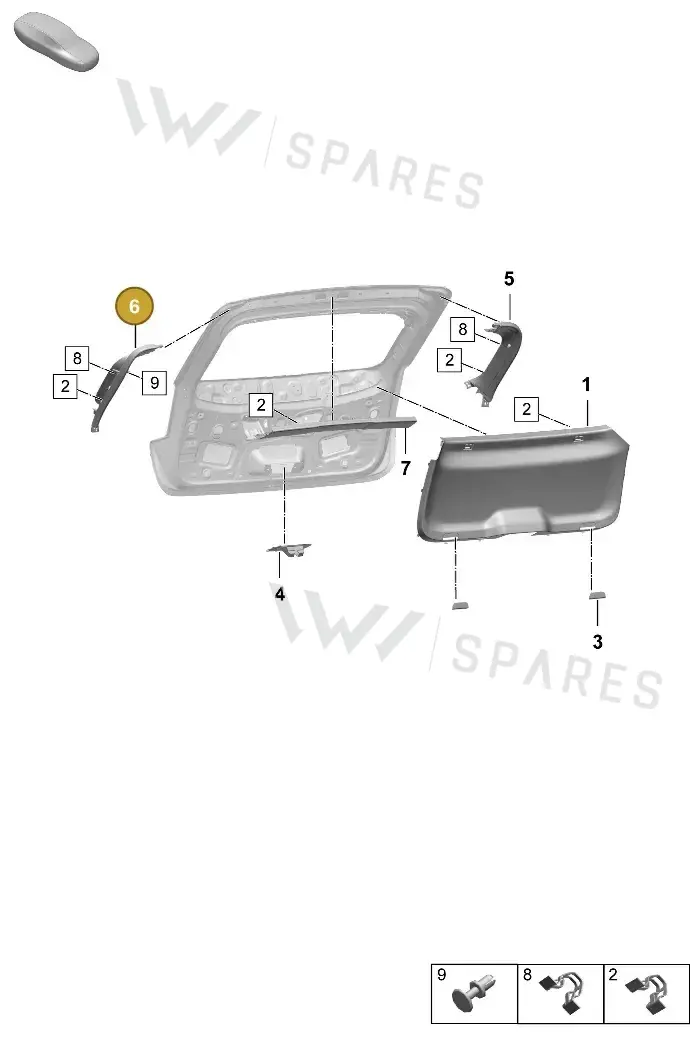 95C867608BBLK — Porsche Macan (2024-2024) diagram p61807350, position 6