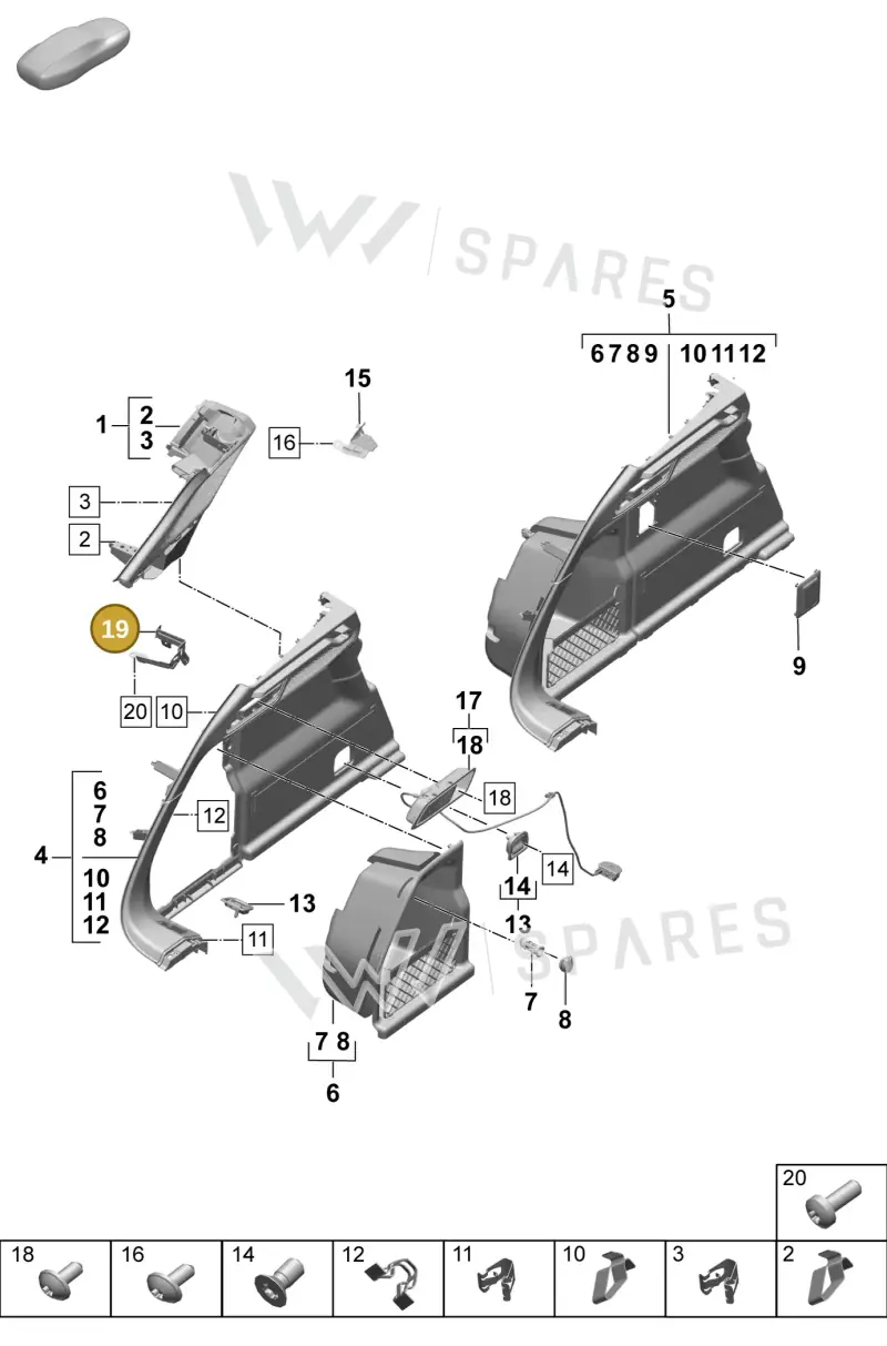 95C867891 — Porsche Macan (2024-2024) diagram p61807500, position 19