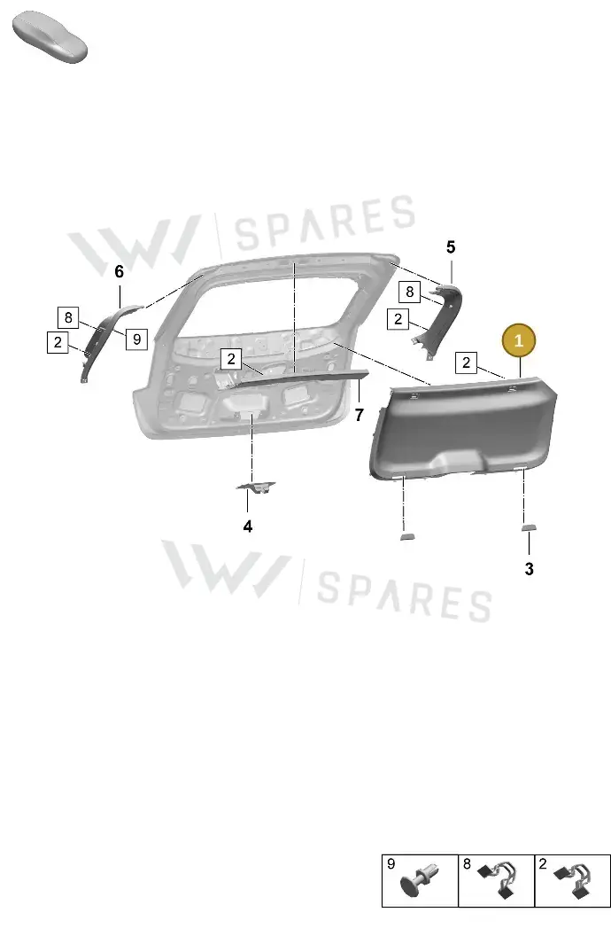 95C867973DBLK — Porsche Macan (2024-2024) diagram p61807350, position 1