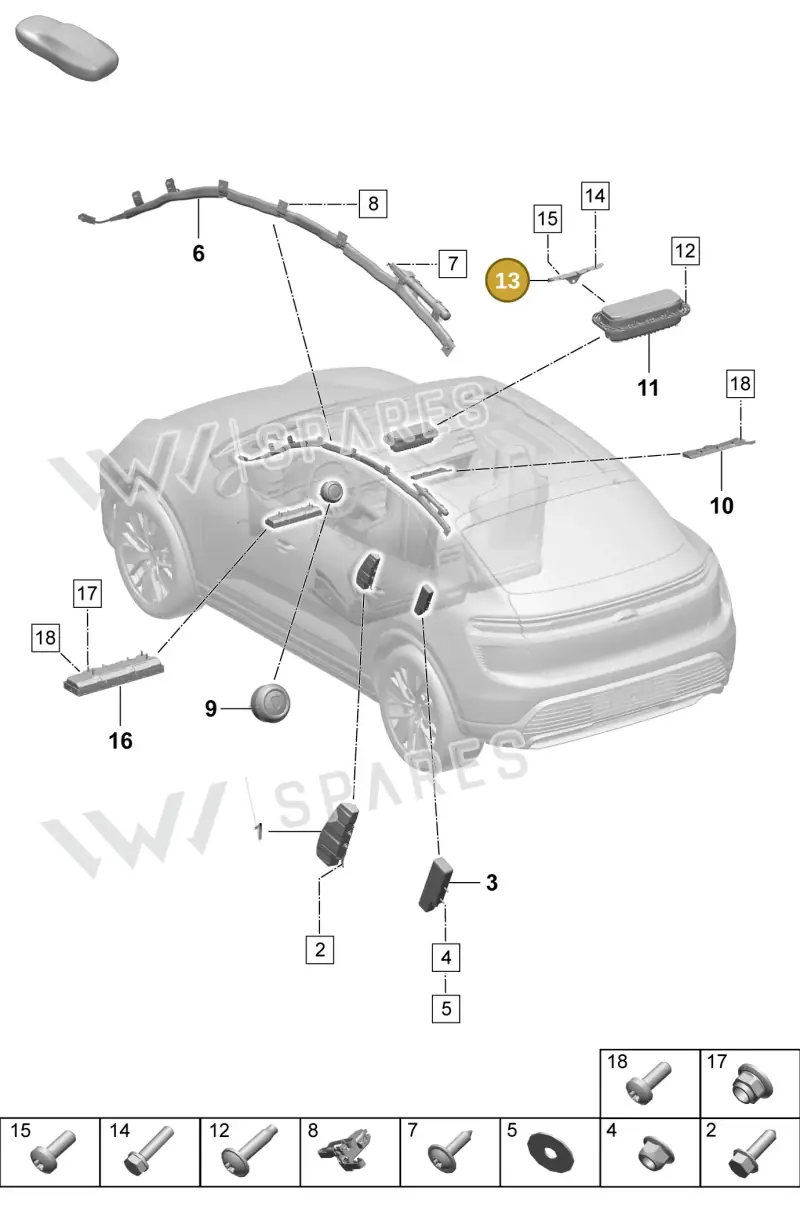 95C880571 — Porsche Macan (2024-2024) diagram p61812500, position 13
