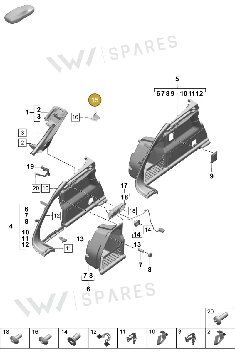 95C880587A — Porsche Macan (2024-2024) diagram p61807500, position 15