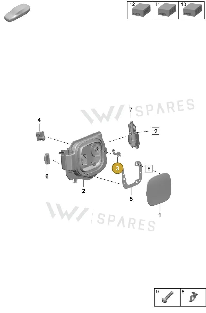95C898038C — Porsche Macan (2024-2024) diagram p61801600, position 3