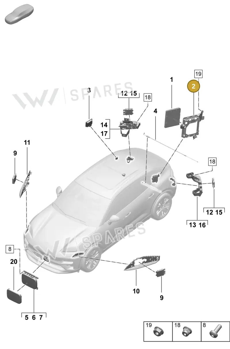 95C907179B — Porsche Macan (2024-2024) diagram p61901300, position 2